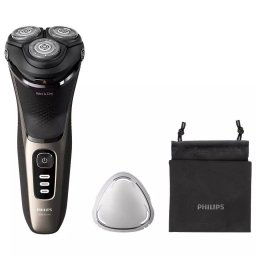 Aparat de Ras Electric Umed si Uscat Philips Shaver Seria 3000 S3242/12 Fara Fir Capete 5D Pivotante si Flexibile Lame Autoascutire 60min Negru