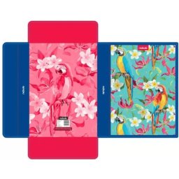 Cutie pentru caiete A4 din carton ondulat cu model papagal