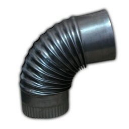 Cot Evacuare Fum, Emailat Negru 120mm
