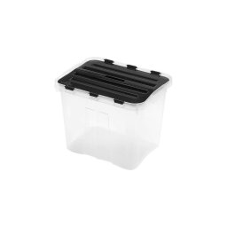 Cutie de depozitare DRAGON 24 l negru/transparent