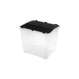 Cutie de depozitare DRAGON 100 l negru/transparent
