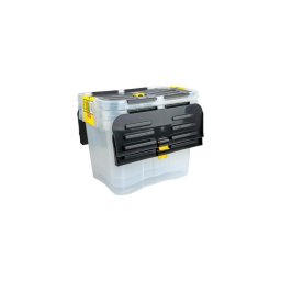 SET 3x cutie de depozitare DRAGON 15 l negru/transparent