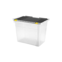Cutie de depozitare 100 l negru/transparent