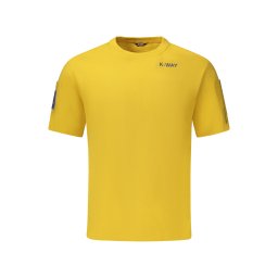 Tricou bărbătesc cu mânecă scurtă K-WAY, galben