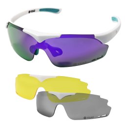 YEAZ Ochelari de soare sport 'Sunup' galben / lila / negru / alb