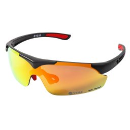 YEAZ Ochelari de soare sport 'Sunup' galben neon / portocaliu / negru