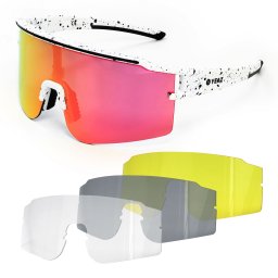 YEAZ Ochelari de soare sport 'Sunthrill' negru / alb