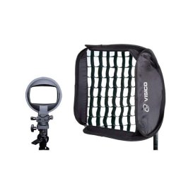 Softbox Visico 40x40cm cu grid honeycomb si flash holder EB-063