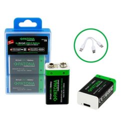 Acumulator Patona Premium 6F22 9Volti cu incarcare USB-C - 1413