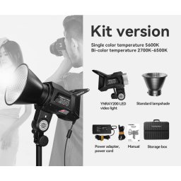 Kit Lampa Video LED COB 200W Smart YONGNUO YNRAY200 Bi-color 2700k 6500k