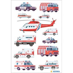 Herma: Set abțibilduri - Vehicule de urgențe