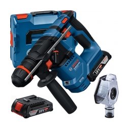 Bosch - GBH 18V-18 X ONECHUCK - Rotopercutor SDS-Plus cu 2 acumulatori si incarcator, Li-Ion, 18 V, 2 Ah, 1.5 J, valiza speciala, accesorii