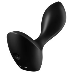 Satisfyer - Vibrator anal reîncărcabil, impermeabil - silicon negru