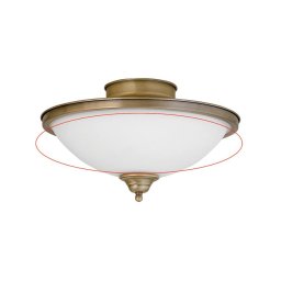 Abajur de rezervă din sticlă pentru plafonieră Rabalux ELISETT E14