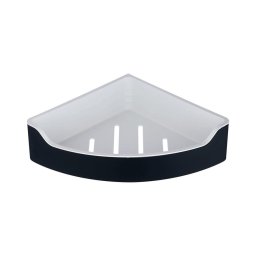 Raft de colț pentru duș Aqualine SAMBA 21,8x30 cm negru
