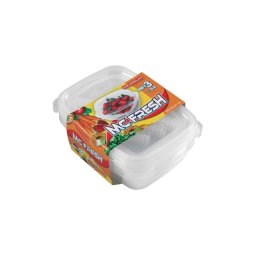 SET 3x recipient alimentar 0,9 l transparent