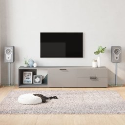 Suporturi pentru difuzoare 2 buc, sticla securizata, 1 stalp GartenMobel Dekor