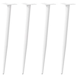 Picioare de masa consola forma conica, 4 buc., alb, 72-73 cm, otel GartenMobel Dekor