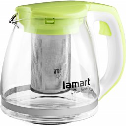 Ceainic din sticla cu sita din inox Lamart, capacitate 1100 ml, verde