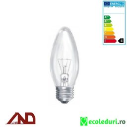 Bec Lumanare E27 cu incandescent 25W 10 buc la set