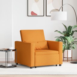 Fotoliu Pat Convertible 3-în-1 Galben Textilî Inchis GartenMobel Dekor