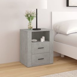 Noptiera, gri beton, 50x36x60 cm, lemn prelucrat GartenMobel Dekor