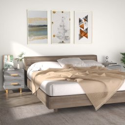 Noptiere, 2 buc., sonoma gri, 40x35x47,5 cm GartenMobel Dekor