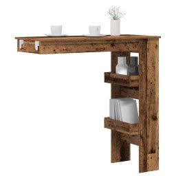 Masa bar de perete, lemn vechi, 102x45x103,5 cm, lemn compozit GartenMobel Dekor