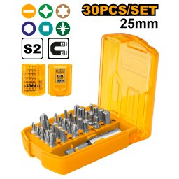 Set Biti 30 Piese INGCO AKSD08301 – Compatibilitate Universala, Organizare Compacta
