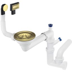 Space-Saver Sifon pentru chiuveta din granit, 1-cuvă - Space-Saver Finisaj: Auriu periat ZXY_R949