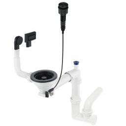 Space-Saver Sifon pentru chiuveta din granit, 1-cuvă - Space-Saver Finisaj: Negru ZXY_N982