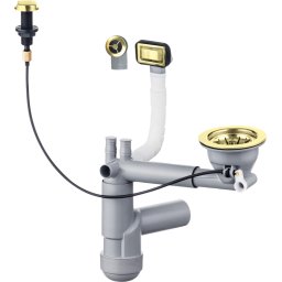 Space-Saver Lux Sifon pentru chiuveta din granit, 1-cuvă - Space-Saver Finisaj: Auriu / Gold ZXY_Z911