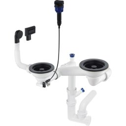 Space-Saver Sifon pentru chiuveta din granit, 1,5- și 2-cuve - Space-Saver Finisaj: Negru ZXY_N973