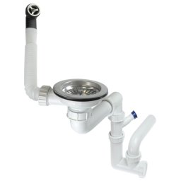 Sifon pentru chiuveta din granit, 1-cuvă - Space-Saver Finisaj: Oțel periat ZXY_9949