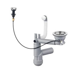 Space-Saver Lux Sifon pentru chiuveta din granit, 1-cuvă - Space-Saver Finisaj: Oțel periat ZXY_9915