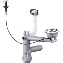 Space-Saver Lux Sifon pentru chiuveta din granit, 1-cuvă - Space-Saver Finisaj: Oțel periat ZXY_9911