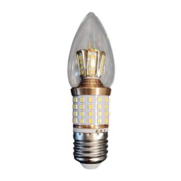 Bec LED tip lumanare decorativ, 14W, E27, lumina rece, design elegant pentru candelabre si lampi