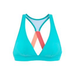 LASCANA ACTIVE Sutien de costum de baie sport albastru aqua / corai / roșu pepene