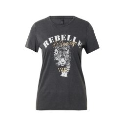 ONLY Tricou galben / gri / alb