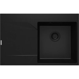 Evora Chiuvetă din granit, 1-cuvă cu picurător - stânga Finisaj: Negru ZQJ_N11L