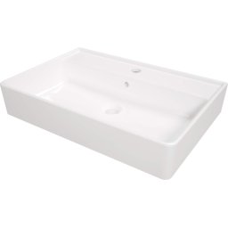 Temisto Lavoar ceramic, blat/montare pe perete, cu gaură pentru baterie - ro_61x41 cm Finisaj: Alb CDT_6U7S