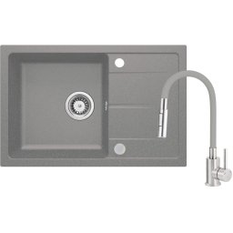 Leda Chiuvetă din granit cu baterie, cu pipă elastică Finisaj: Antracit ZRDGS113