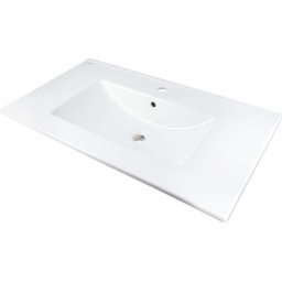 Tubo Lavoar ceramic, încastrat, cu gaură pentru baterie Finisaj: Alb CTU_648M
