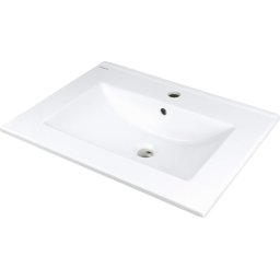 Tubo Lavoar ceramic, încastrat, cu gaură pentru baterie Finisaj: Alb CTU_646M