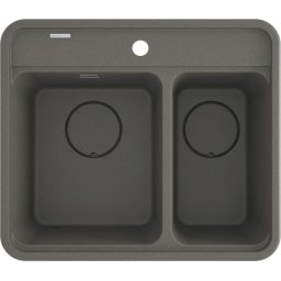 MOMI Chiuvetă din granit, 1,5-cuve Finisaj: Antracit ZKM_T503