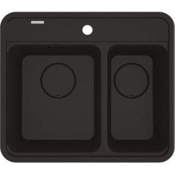 MOMI Chiuvetă din granit, 1,5-cuve Finisaj: Negru ZKM_N503