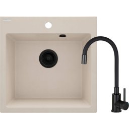Evora Chiuvetă din granit cu baterie, 1-cuvă Finisaj: Bej-nisip ZQJN5103