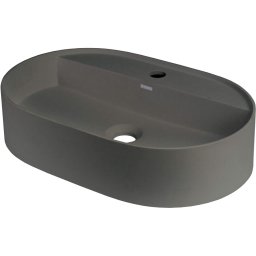 Silia Lavoar din granit, blat, cu gaură pentru baterie - oval Finisaj: Antracit CQS_TU6B
