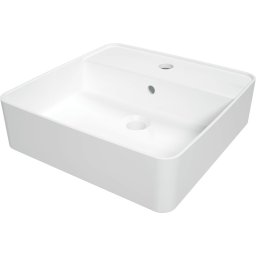 Square Lavoar ceramic, blat, cu gaură pentru baterie Finisaj: Alb CGS_6U4B
