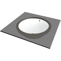 ALPINIA Lavoar ceramic, montare sub blat Finisaj: Alb CGA_6U3U